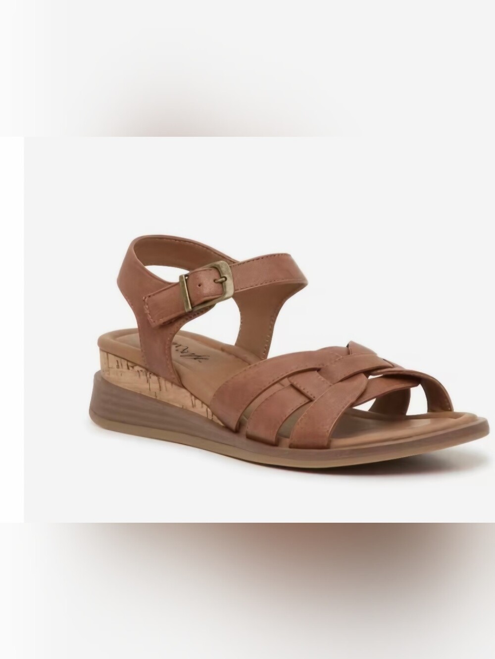 Eurosoft Womens Wedge Melrose Sandal  in Cognac Size 9/ 40 NWOT